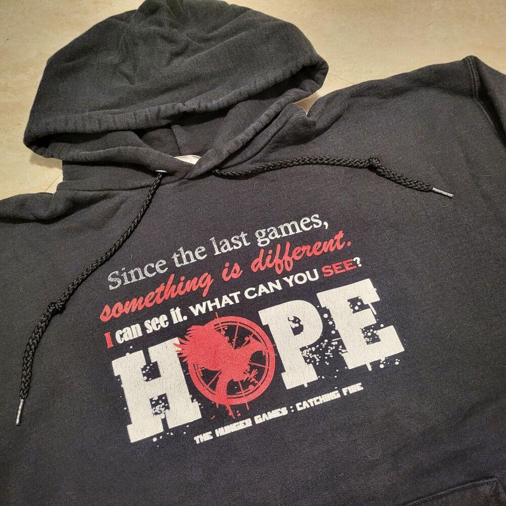 The Hunger Games‎ Catching Fire Hope Mens L Large Movie Promo Hoodie Sweatshirt